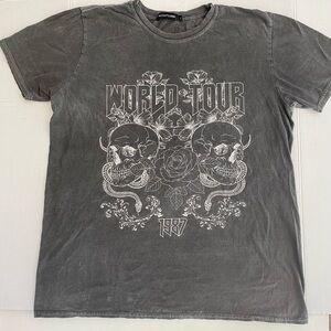 Grey World Tour Washed T Shirt